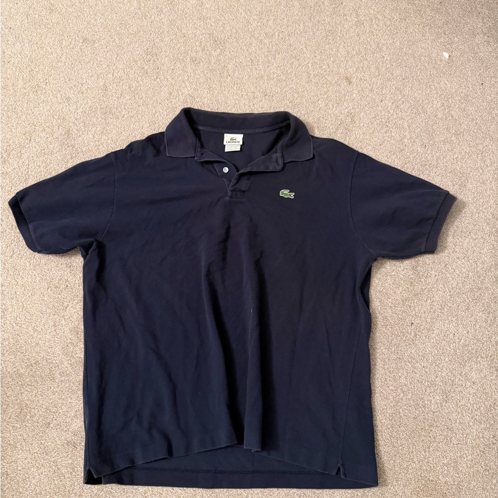Lacoste Dark Blue Polo with Green Logo